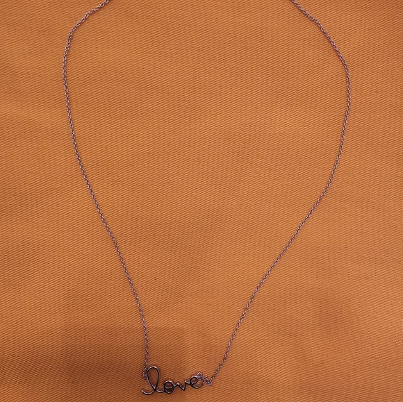 Sterling Silver "Love" Necklace - Picture 2 of 4